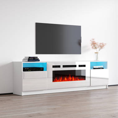 Chesler tv stand for tvs up to 90 inches with electric fireplace included orren outlet ellis